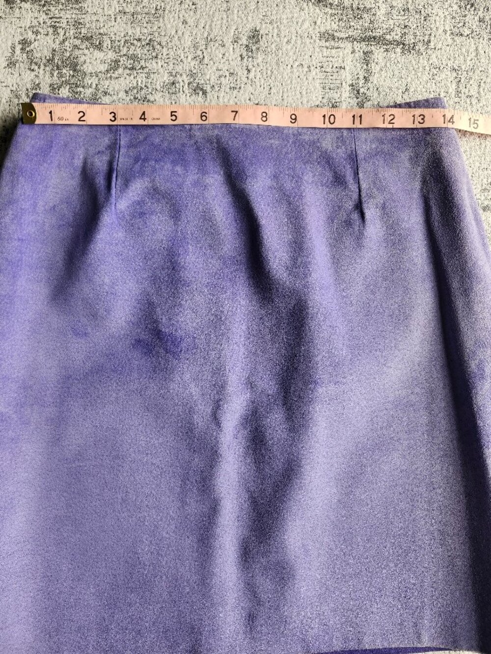Danier Super Soft Suede Powder Blue Lavender Lined Skirt - Picture 5 of 11